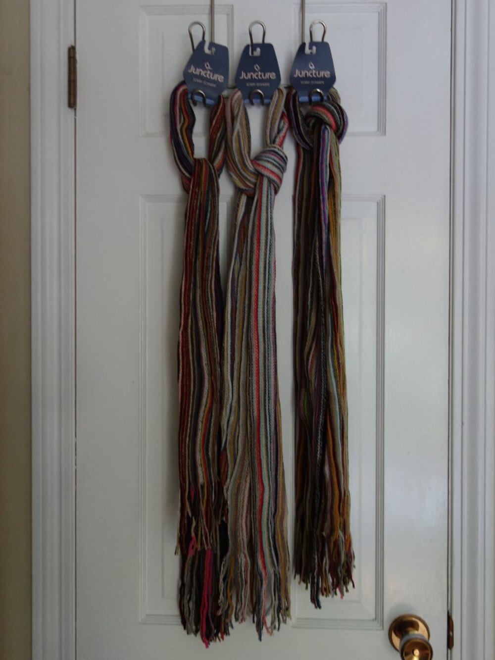 (a)	Lot of 3 NWT JUNCTURE Multi-Color Stripped Scarfs